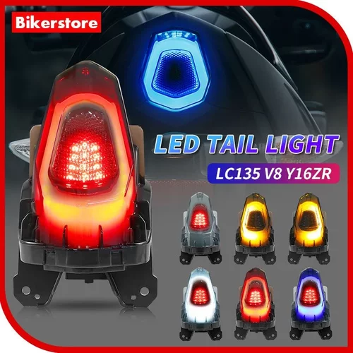 适用于雅马哈Y16ZR LC135 V8 改装LED摩托车尾灯刹车灯行车灯