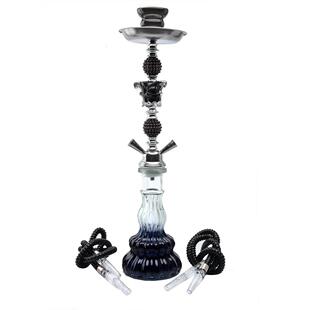 厂家现货水烟壶 中号双管玻璃水烟筒hookah 含全套水烟配件shisha