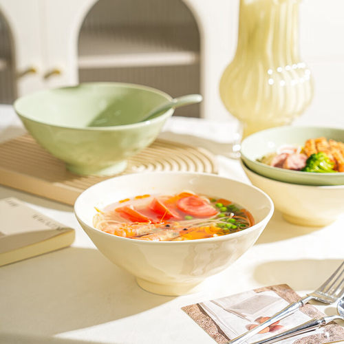 奶油风面碗家用2025新款