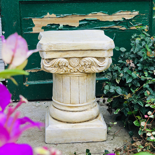 罗马柱户外装饰摆件室内展示台阳台高脚奖杯花盆底座欧式复古墩子