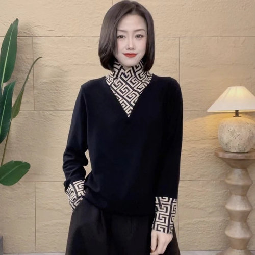 保暖大码中老年妈妈T恤女