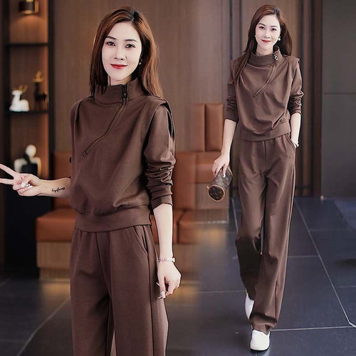 中年妈妈时尚洋气运动服套装女