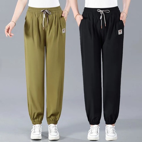 中老年女裤大码宽松哈伦裤束脚裤