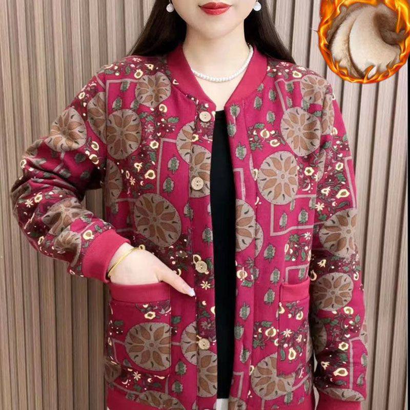 2025秋冬妈妈装洋气百搭宽松大码加绒保暖中老年人休闲棉服外套女,女装/女士精品,常规大码外套,淘宝优惠券,粉丝福利购,淘宝优惠卷