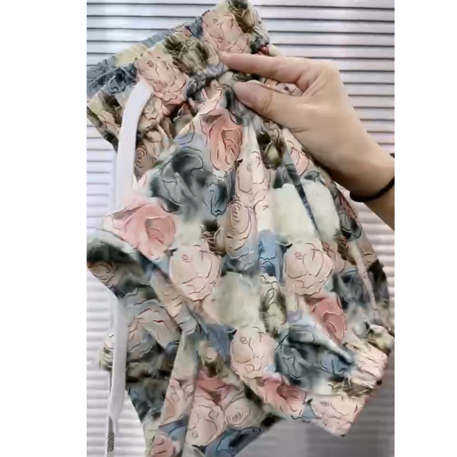 中老年碎花女夏季薄款大码九分冰丝束脚裤妈妈装,女装/女士精品,大码裤装,淘宝优惠券,粉丝福利购,淘宝优惠卷