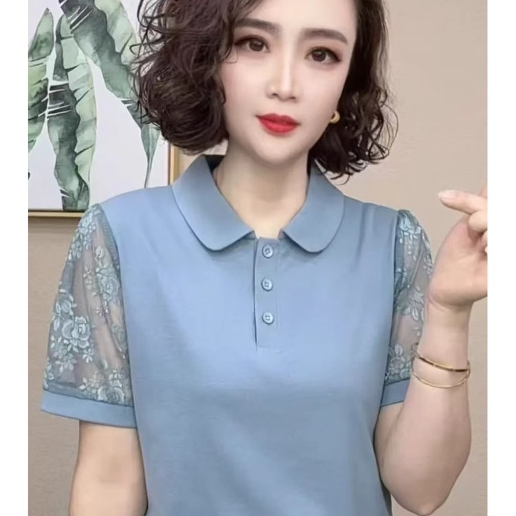 妈妈装翻领小衫减龄上衣
