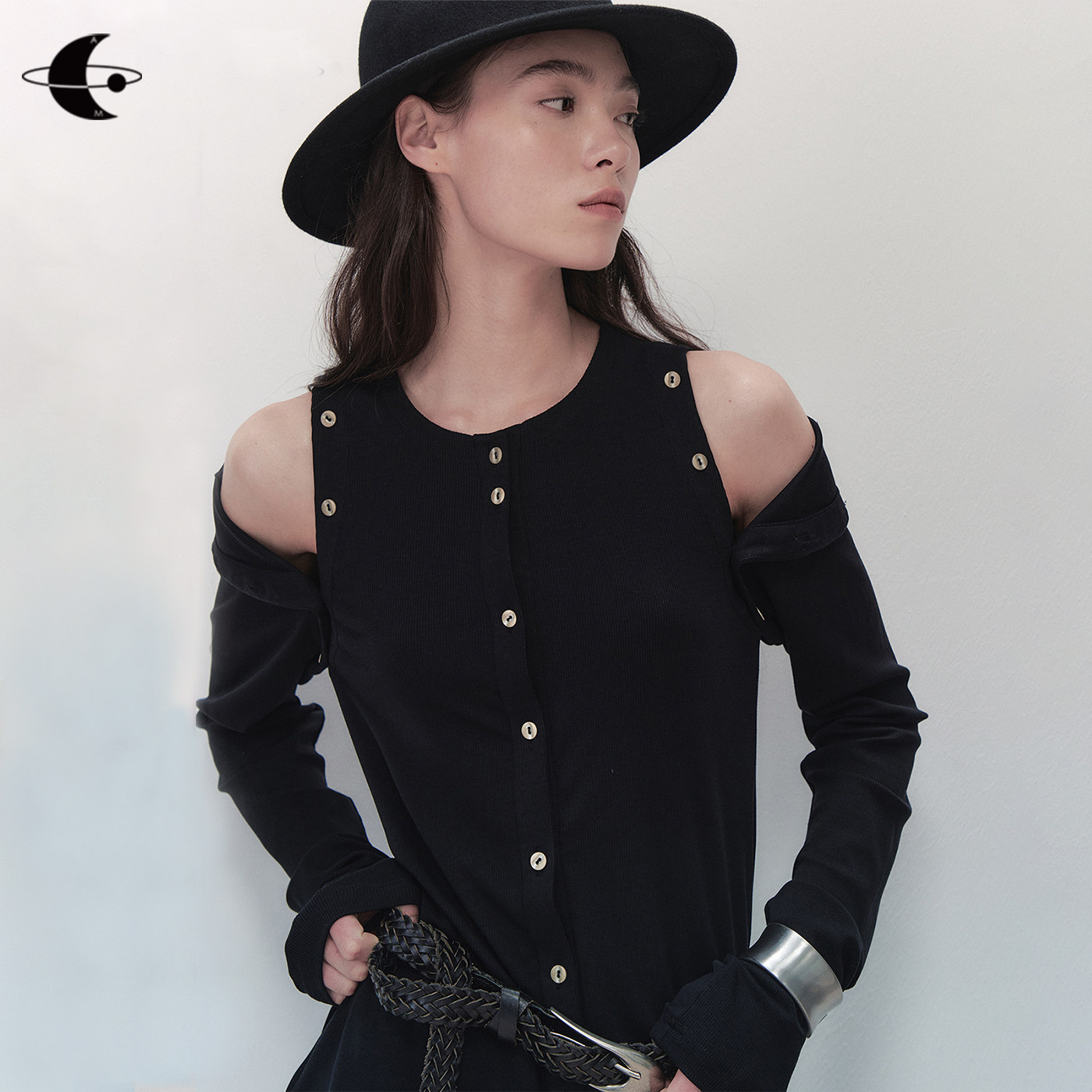 创世纪元【解构鎏裳】设计感一衣多穿可拆卸圆领针织开衫女夏薄款图片