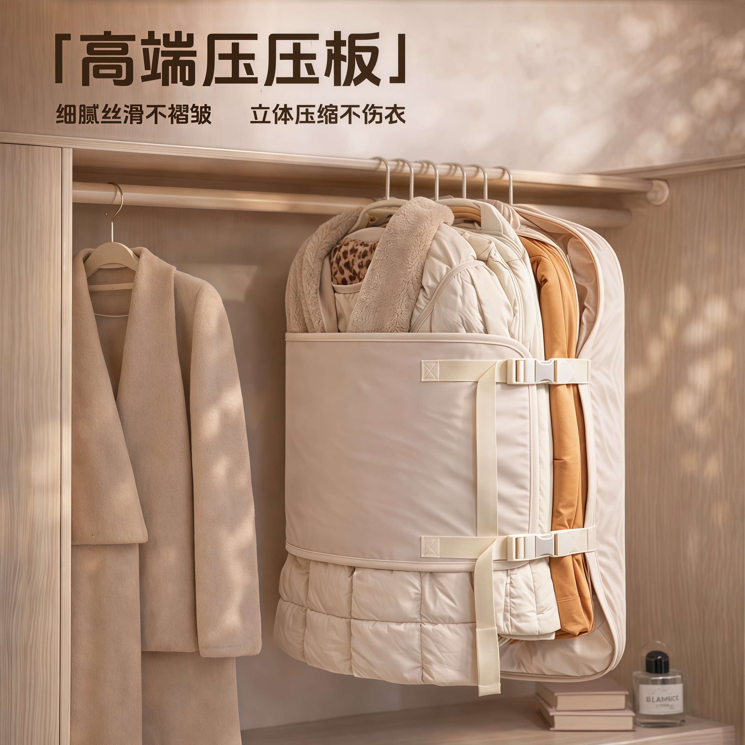 压压板衣服收纳袋衣柜收纳神器