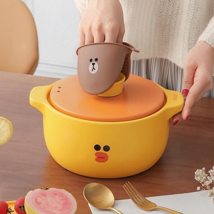 布朗熊家居厨房可爱硅胶手套防烫加厚耐高温隔热微波炉烤箱烘焙