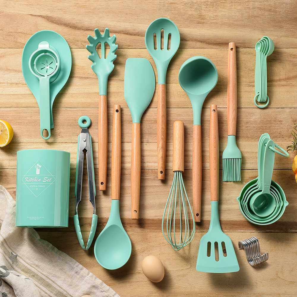 烘焙量杯量勺硅胶厨具32件套装铲勺厨房工具套装 kitchen set,厨房/烹饪用具,锅铲,淘宝优惠券,粉丝福利购,淘宝优惠卷