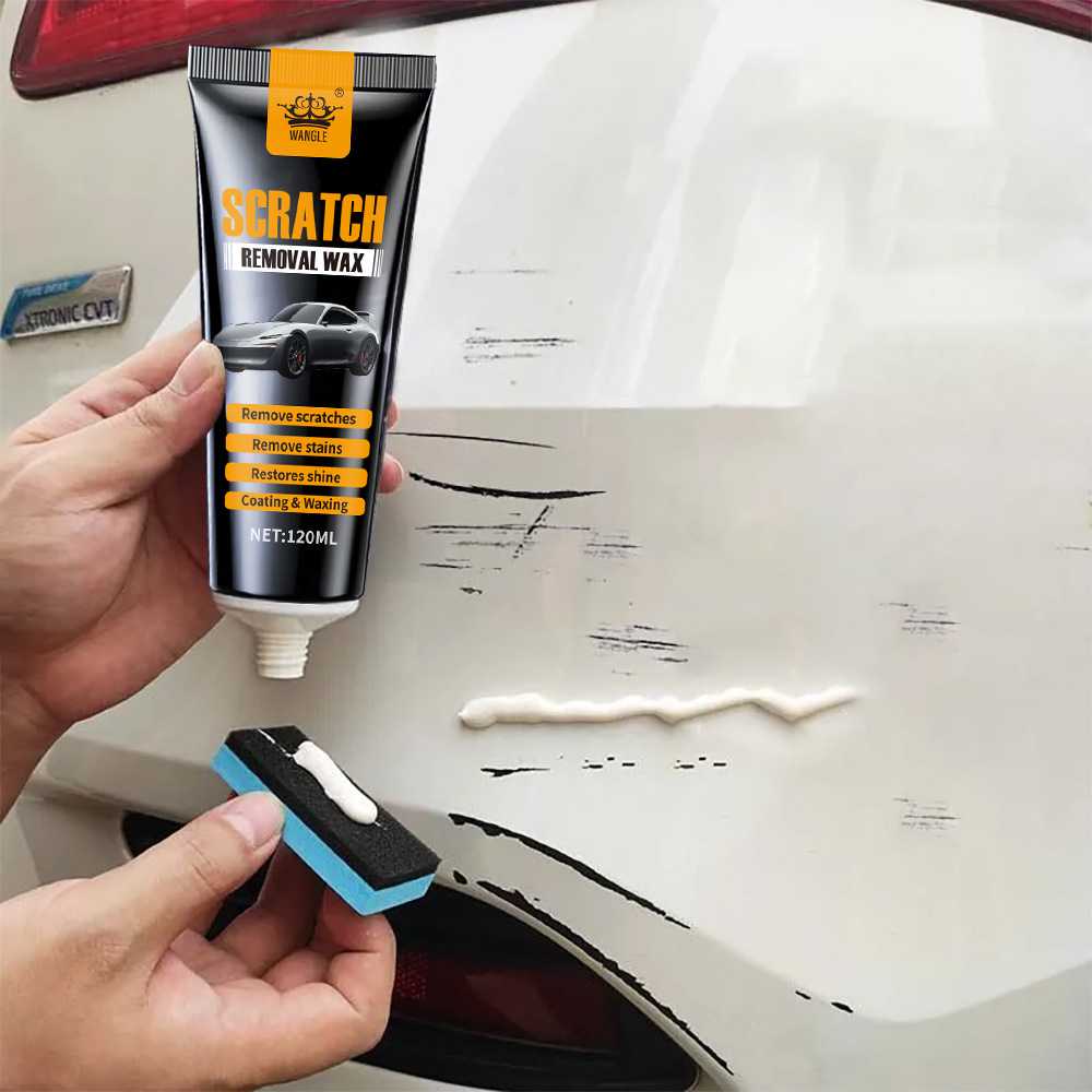 英文亚马逊汽车划痕蜡车漆去痕神器漆面刮痕宝擦痕膏研磨剂抛光腊