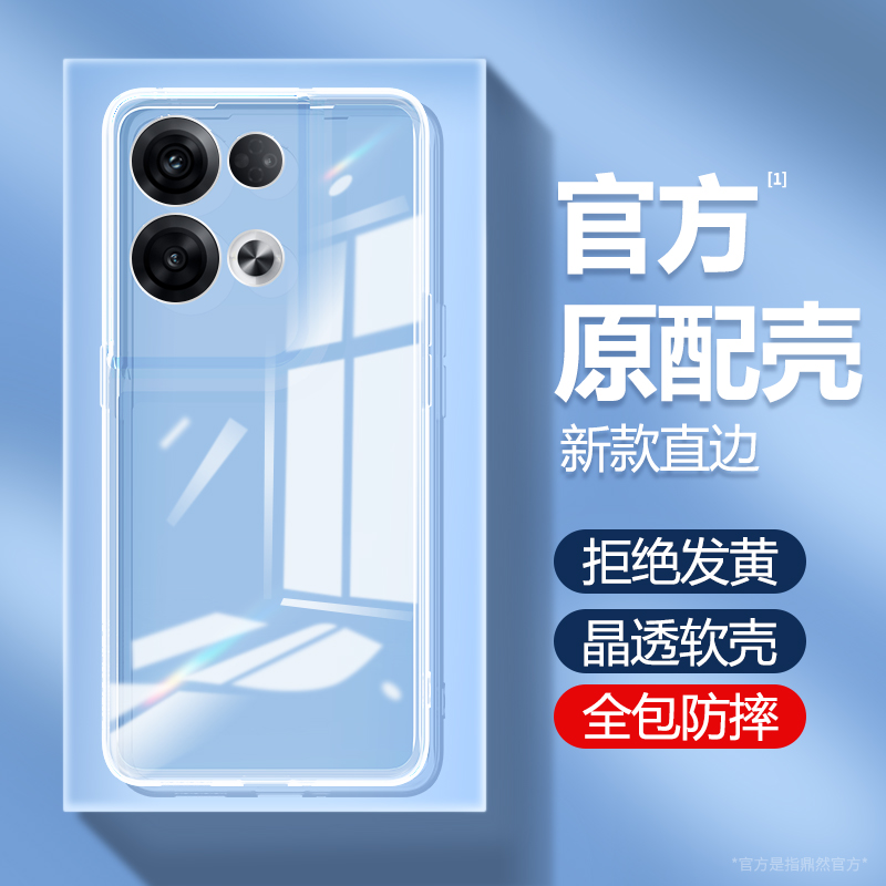 适用reno8pro+手机壳透明软壳