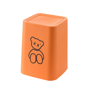 方形摇盖垃圾桶家用带盖创意厨房客厅卧室卫生间厕所轻奢网红纸篓