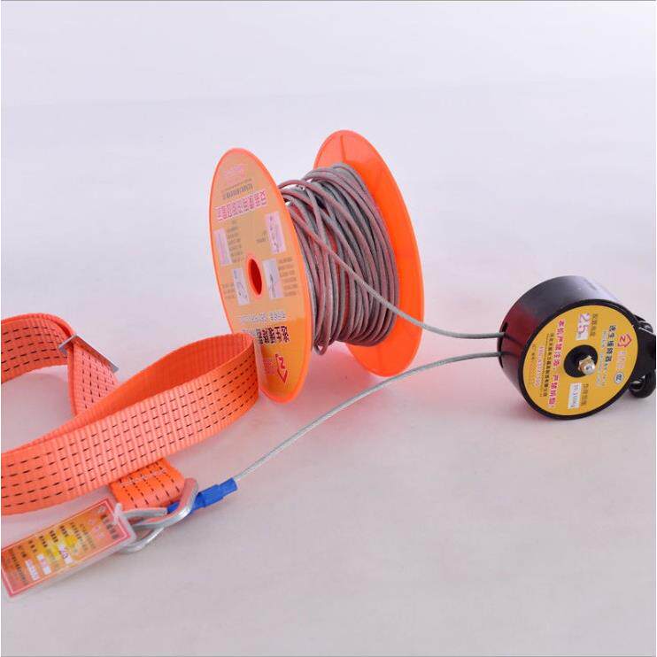 高楼逃生缓降器家用高层安全绳缓降器消防应急逃生绳火灾壁挂式