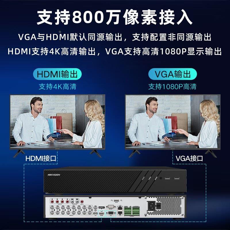 海康威视16/32路4盘位同轴模拟录像机XVR高清7916HQH/ 7932HQH-K4