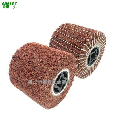 欧料拉丝轮意大利料不锈钢拉丝轮百洁布抛光轮 黑金刚十字孔欧料