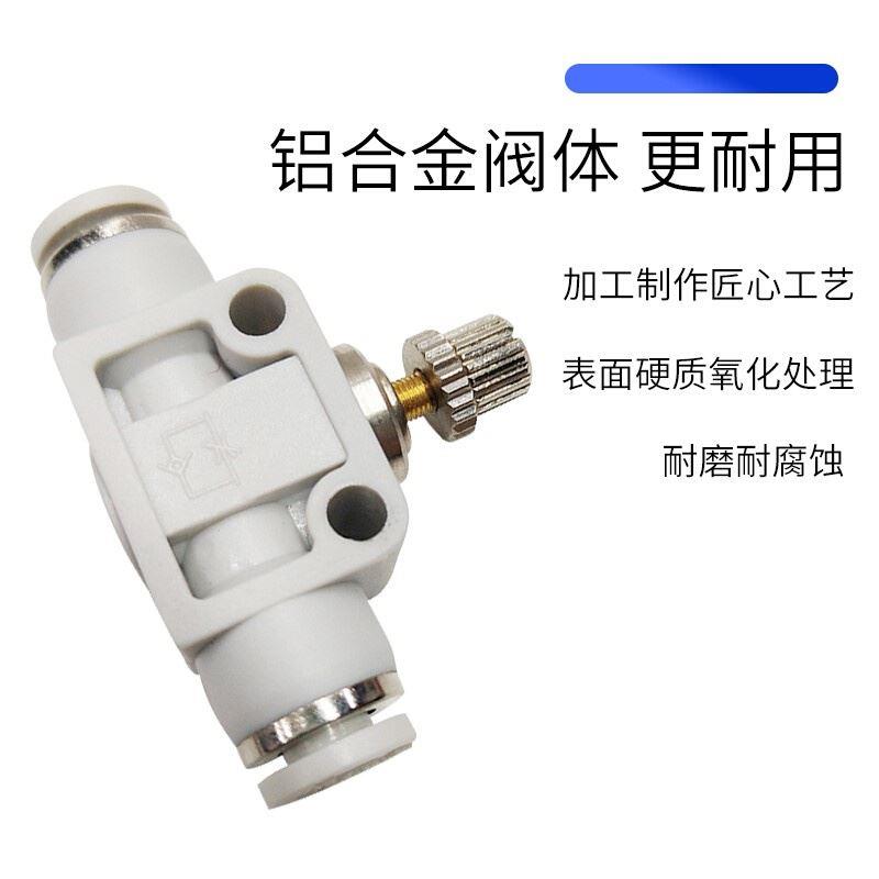 气动气管接头SA/ASA/APA/PSA4/6/8/10/12管道直通调速单向节流阀
