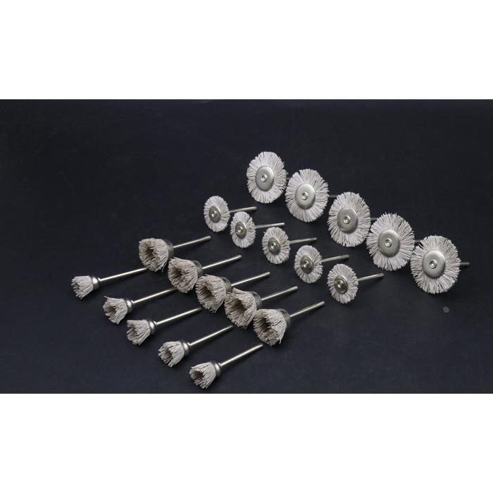 杜邦丝笔刷 根雕打磨头 磨料丝笔刷 尼龙刷木雕抛光花头6*10-25mm