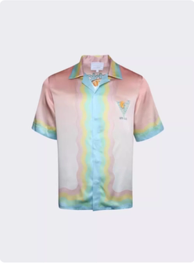 casablanca 26 橘子女神  印花 宫廷西西里风男女同款 丝绸衬衫