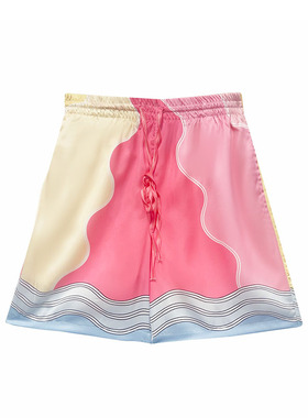 casablanca 度假夏威夷 百搭五分裤 西西里风夏威夷休闲短裤