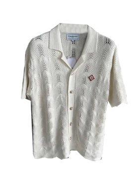 casablanca 手工编织 夏威夷西西里风格 休闲百搭高级感 短袖毛衣