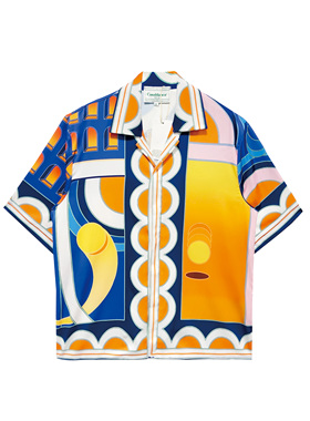 CASABLANCA 25SS 斗牛士印花宽松短袖衬衫度假夏威夷风ins外贸