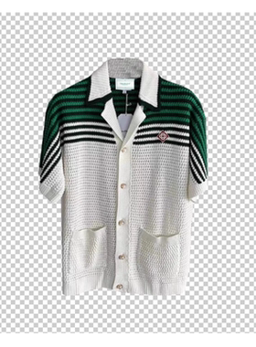 casablanca 手工编织 夏威夷西西里风格 休闲百搭高级感 短袖毛衣