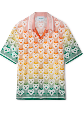 casablanca 26 渐变爱心  印花 宫廷西西里风男女同款 丝绸衬衫