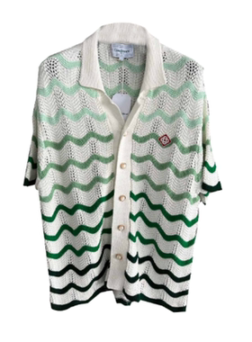 casablanca 手工编织 夏威夷西西里风格 休闲百搭高级感短袖毛衣