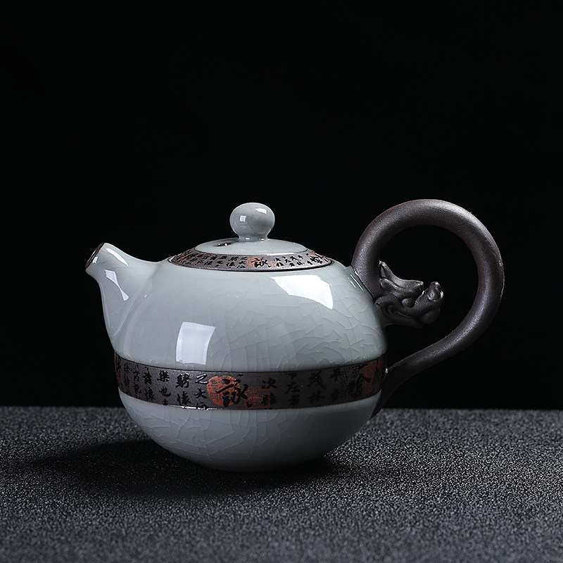 哥茶壶家用防烫水壶可养龙珠单壶中式功夫茶具高档泡茶壶手工过滤