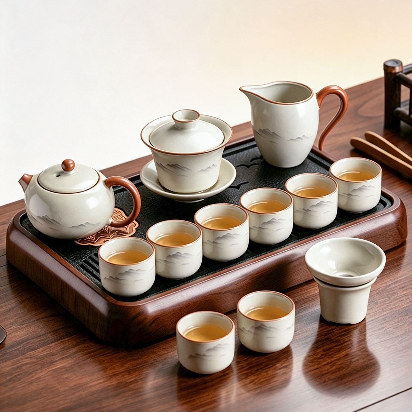 2026新款汝窑功夫茶具套装家用轻奢高档泡茶壶茶杯干泡盘喝茶整套