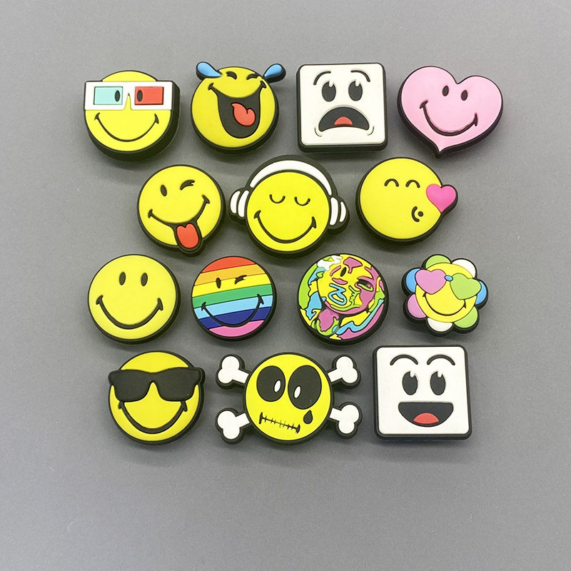名依乐选洞洞鞋配饰鞋上装饰趣味可爱emoji表情包系列diy鞋花鞋扣