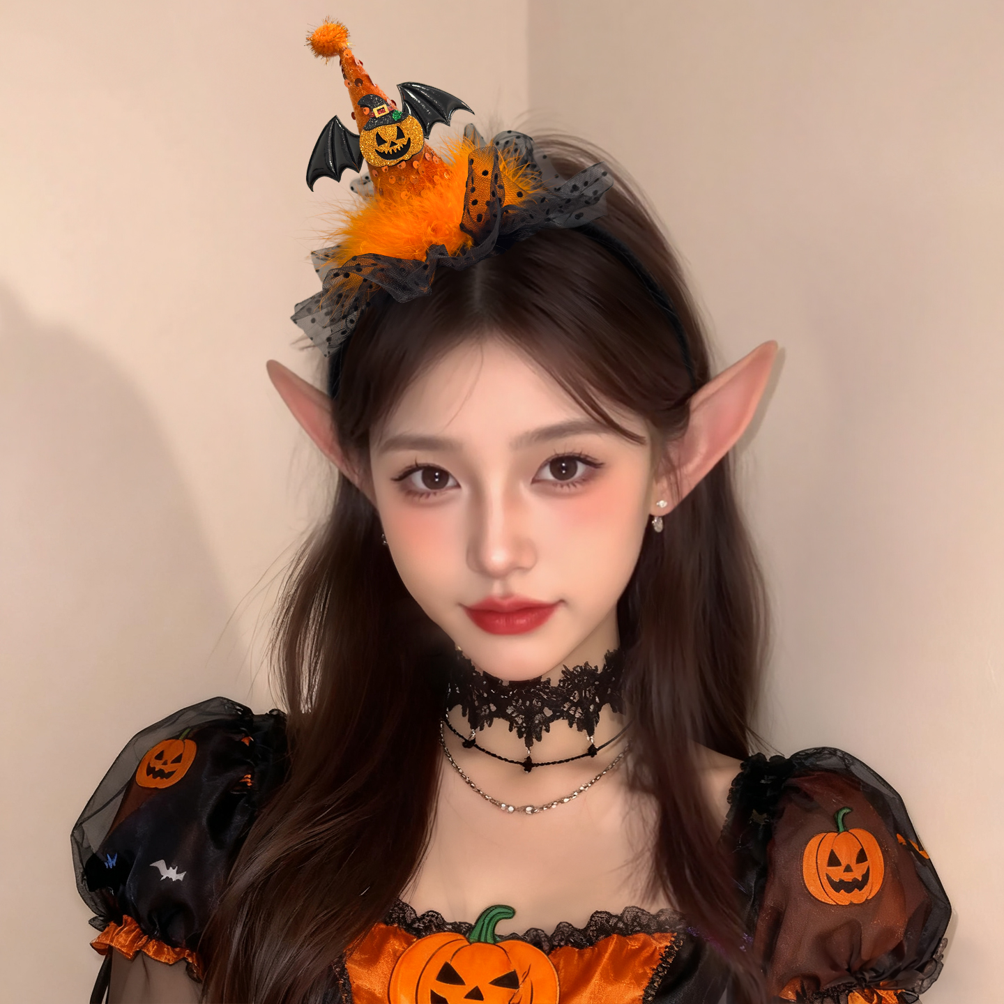 万圣南瓜小恶魔发箍头饰