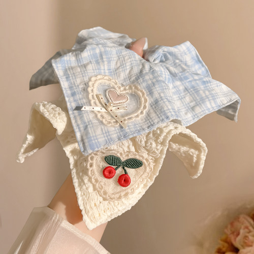 波点方巾发圈韩系方形大肠发圈