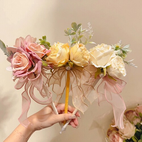 轻奢花艺花束笔教师节礼物