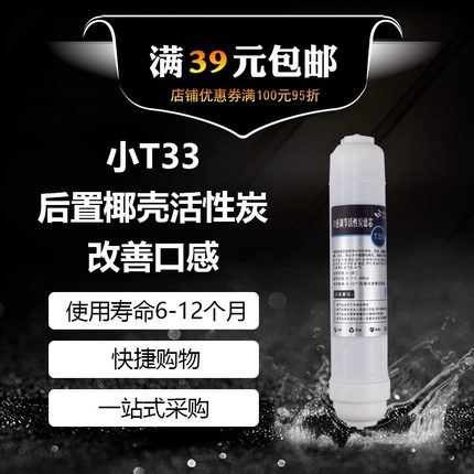 韩式后置T33第5级椰壳活性炭净水器改善口感滤芯2分快插小T33配件