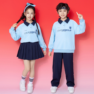 小学生运动会开幕式 儿童啦啦队演出服幼儿园合唱朗诵班服表演 服装