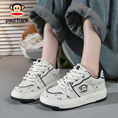 球鞋 大嘴猴2025年新款 子 秋秋爆款 休闲厚底板鞋 秋冬皮面小白鞋 女款