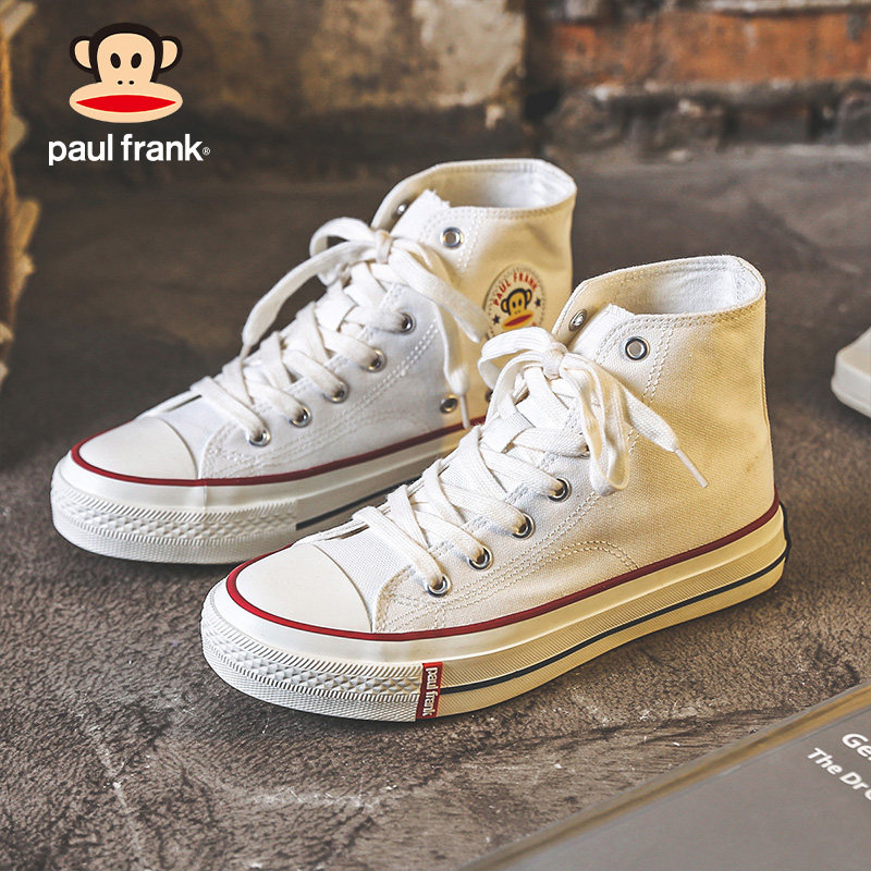大嘴猴高帮帆布鞋女2025新款百搭布鞋子女夏季运动透气板鞋小白鞋,女鞋,帆布鞋,淘宝优惠券,粉丝福利购,淘宝优惠卷