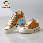 大嘴猴2025秋季 子 男女休闲厚底增高滑板鞋 新款 情侣黄色低帮帆布鞋