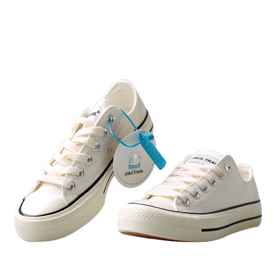 大嘴猴低帮休闲运动小白鞋帆布鞋