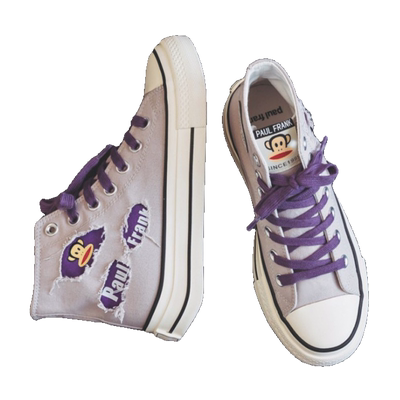 大嘴猴休闲帆布鞋街头高帮板鞋女