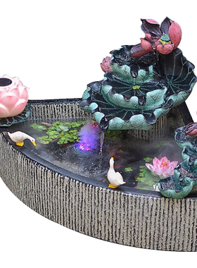 庭院花园鱼池流水摆件别墅造景