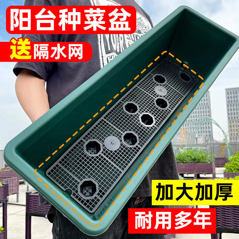 阳台蔬菜种植盆长方形塑料种菜养花家用花盆番茄西瓜专用菜盆神器,鲜花速递/花卉仿真/绿植园艺,花盆,淘宝优惠券,粉丝福利购,淘宝优惠卷