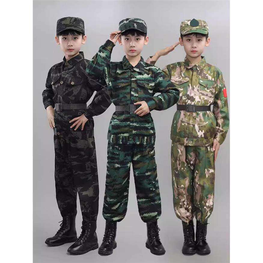 儿童迷彩服中小学生军训户外特种兵套装幼儿园夏令营短袖T恤服装