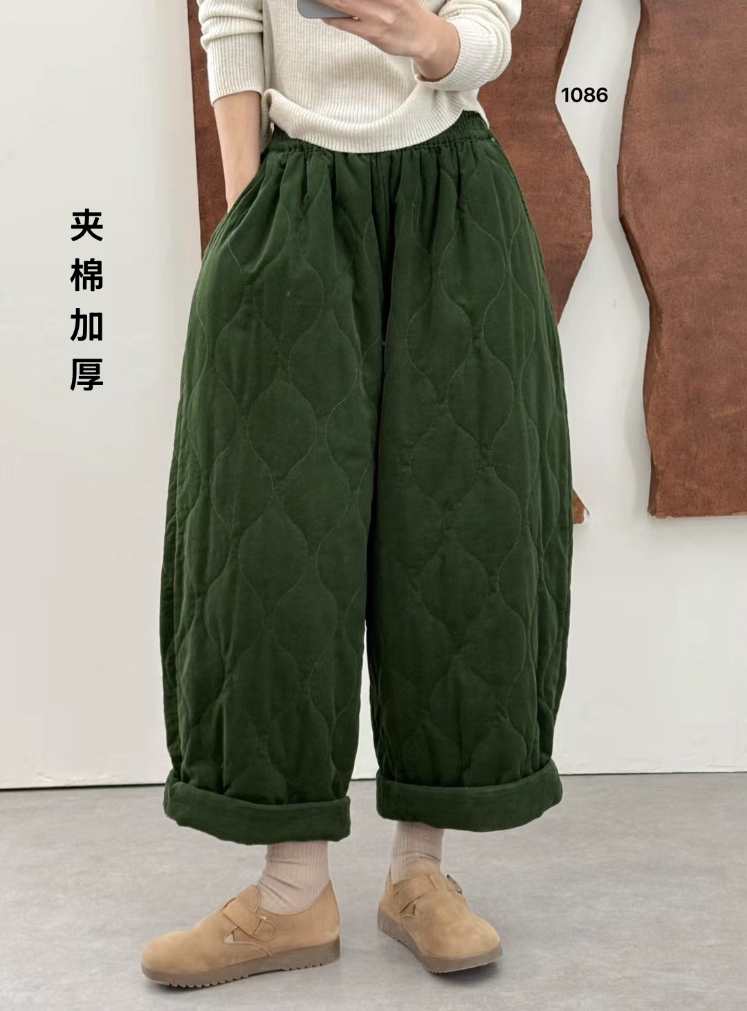 布愫®冬季新款文艺纯色宽松加厚灯芯绒夹棉裤女直筒阔腿休闲裤,女装/女士精品,休闲裤,淘宝优惠券,粉丝福利购,淘宝优惠卷