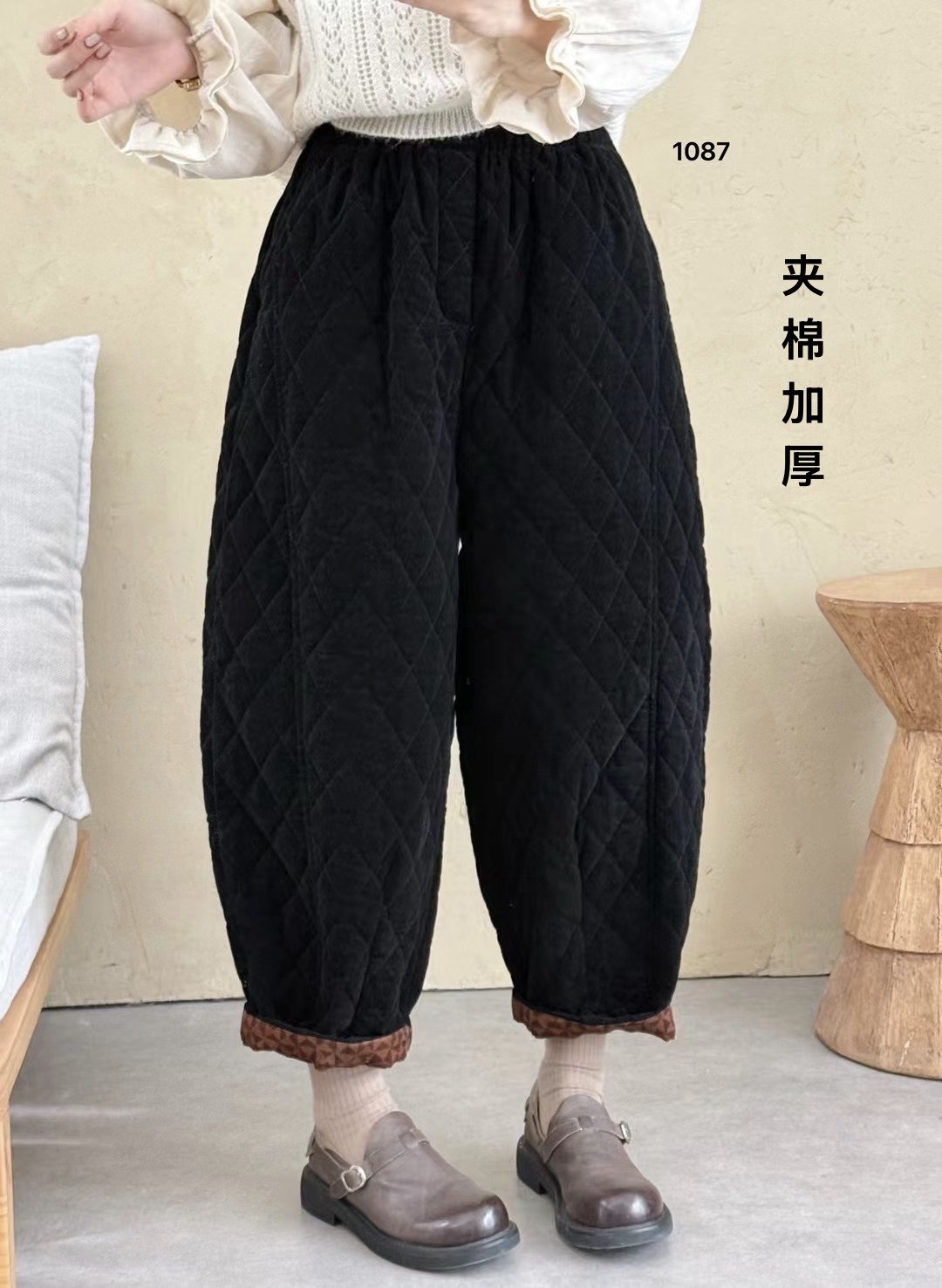 布愫®冬季新款宽松显瘦加厚灯芯绒夹棉裤女阔腿哈伦弯刀休闲裤潮,女装/女士精品,休闲裤,淘宝优惠券,粉丝福利购,淘宝优惠卷