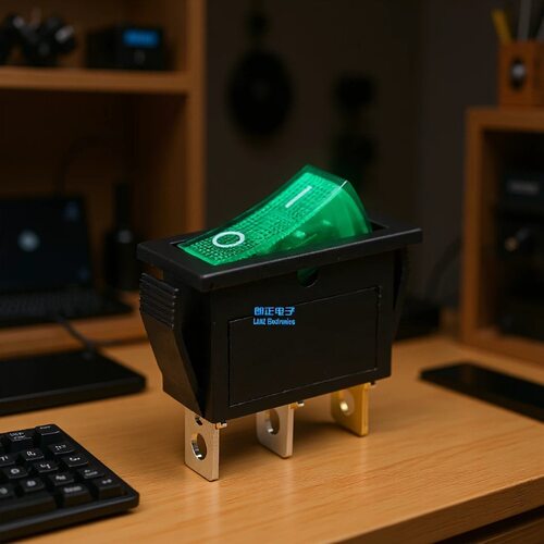 LANZMFG朗正KCD3101N船型开关3脚