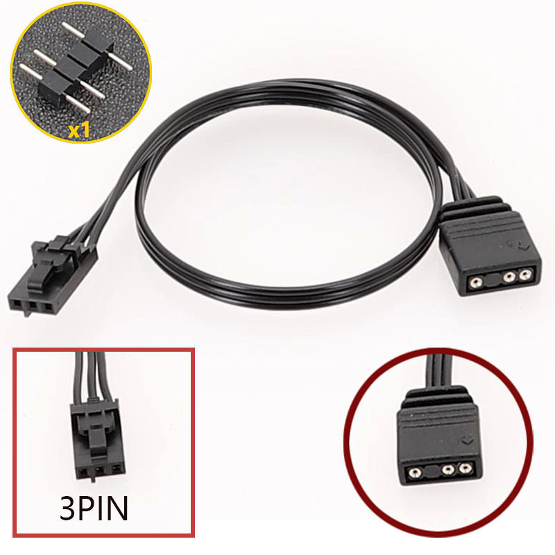 海盗船神光同步线海盗船HDLL120风扇灯光转接线 转主板5V3