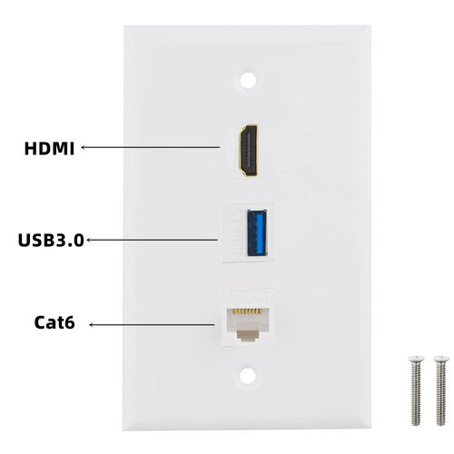 3口HDMI+USB30CAT6高清免焊插